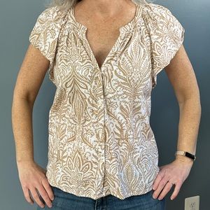Loft size S Flutter Sleeve Blouse